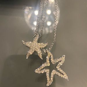 Swarovski double strand Starfish necklace.